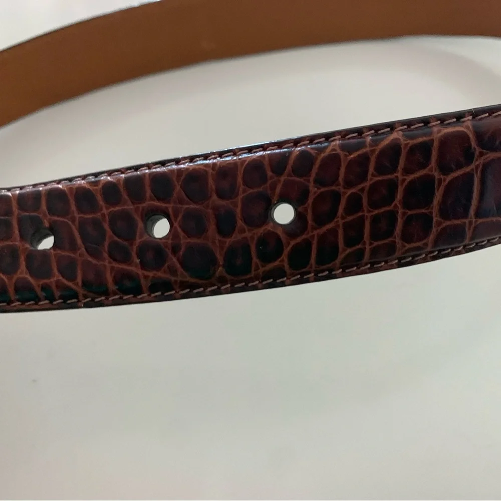 Polo Brown Leather Belt with Buckle size 34